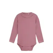 En Fant Body Ls Pointelle Rosa