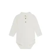 En Fant Body Ls Polo Vit