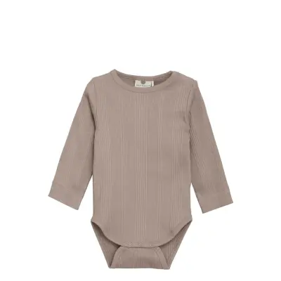 En Fant Body Ls Rib Beige