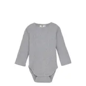 En Fant Body Ls Rib Grå