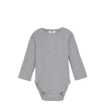 En Fant Body Ls Rib Grå