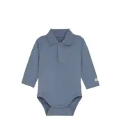 Fixoni Body Ls W. Collar - Blue - 68