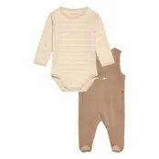 Fixoni Body Ls W.velour Romper - Beige - 50