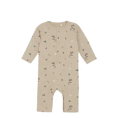 Fixoni Romper Ls Beige