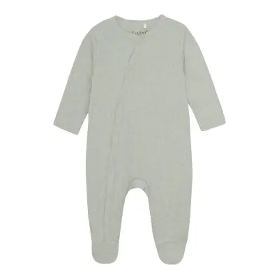Fixoni Romper Ls Mélange Grön