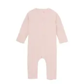 Fixoni Romper Ls Mélange Rib Rosa