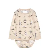 Geggamoja Bamboo Body L.s Navy Dala Horse Beige