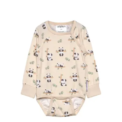 Geggamoja Bamboo Body L.s Navy Dala Horse Beige