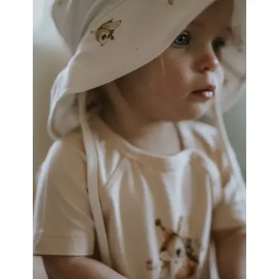 Geggamoja Geggamoja X Mrs Mighetto Bamboo Body S.s - Beige - 74-80