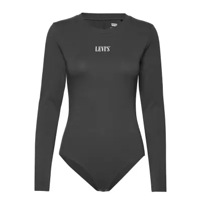 Graphic Ls Bodysuit 90s Serif T-shirts & Tops Bodies Grå LEVI´S Women
