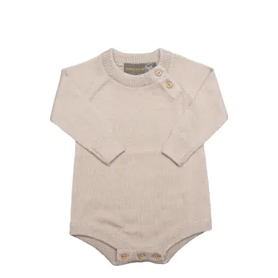 Hanevild Martin Romper, Merinowool Beige