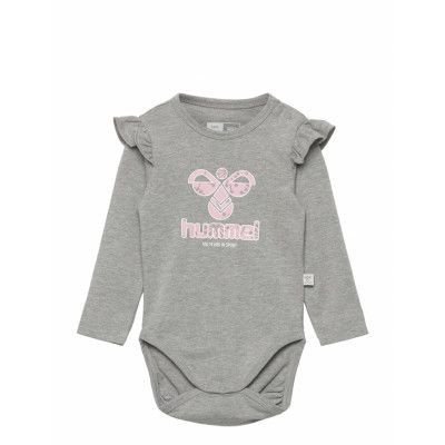 Hmldana Body L/S Långärmad Bodysuit Grå Hummel