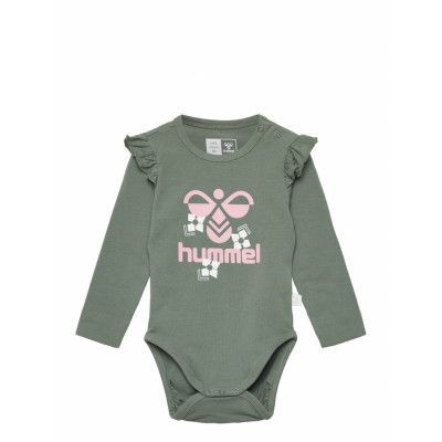 Hmldana Body L/S *Villkorat Erbjudande Långärmad Bodysuit Grön Hummel