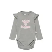 Hmldana Body L/S Långärmad Bodysuit Grey Hummel