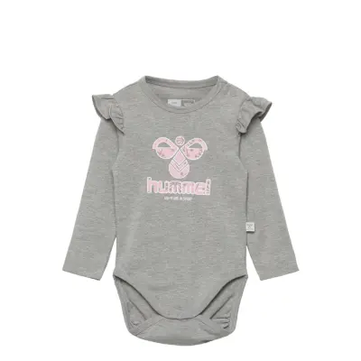 Hmldana Body L/S Långärmad Bodysuit Grey Hummel