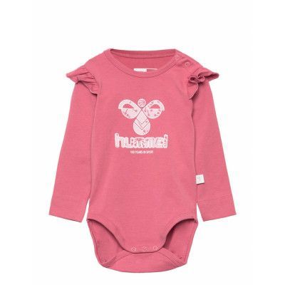Hmldana Body L/S *Villkorat Erbjudande Långärmad Bodysuit Rosa Hummel