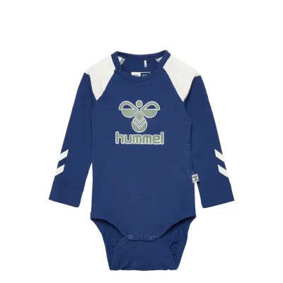 Hmldevon Body L/S *Villkorat Erbjudande Långärmad Bodysuit Blå Hummel