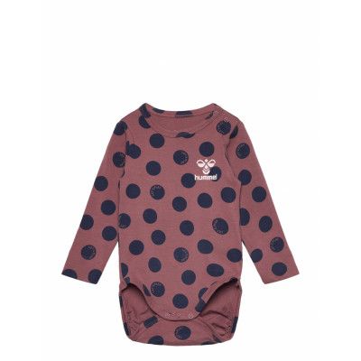 Hmldotty Body L/S Långärmad Bodysuit Rosa Hummel