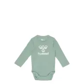 Hmlflips Body L/S Långärmad Bodysuit Green Hummel