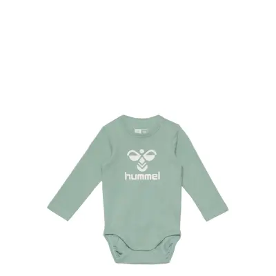 Hmlflips Body L/S Långärmad Bodysuit Green Hummel