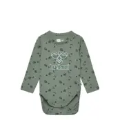Hmlgreer Body L/S Långärmad Bodysuit Grön Hummel