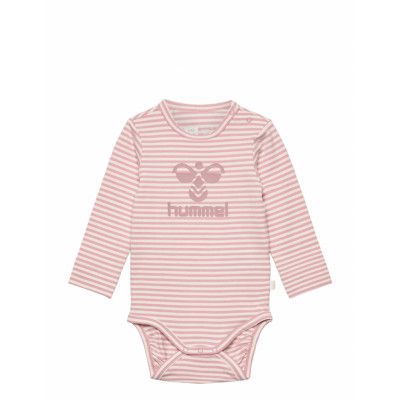 Hmlmulle Body L/S *Villkorat Erbjudande Långärmad Bodysuit Rosa Hummel