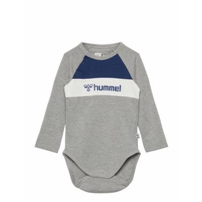 Hmlmurphy Body L/S *Villkorat Erbjudande Långärmad Bodysuit Grå Hummel
