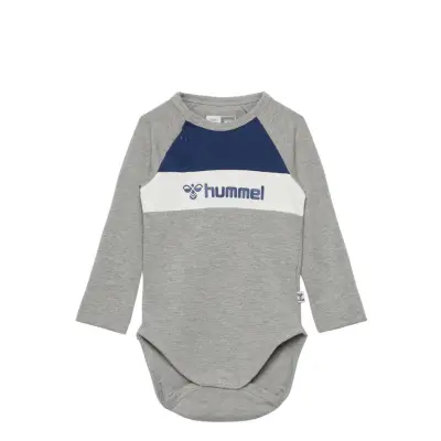 Hmlmurphy Body L/S *Villkorat Erbjudande Långärmad Bodysuit Grå Hummel