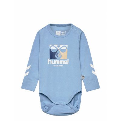 Hmlouen Body L/S Långärmad Bodysuit Blå Hummel