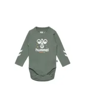 Hmlouen Body L/S Långärmad Bodysuit Grön Hummel
