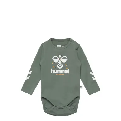 Hmlouen Body L/S Långärmad Bodysuit Grön Hummel