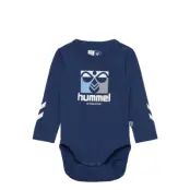 Hmlouen Body L/S Långärmad Bodysuit Marinblå Hummel