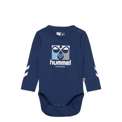 Hmlouen Body L/S Långärmad Bodysuit Marinblå Hummel