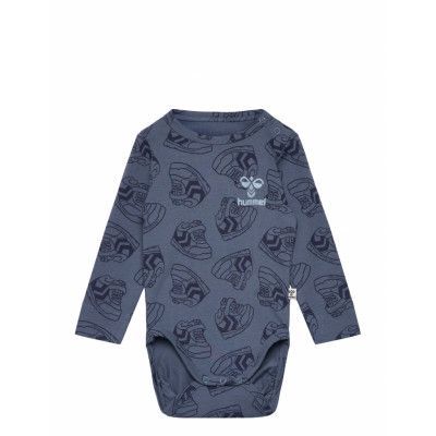 Hmlsneaker Body L/S *Villkorat Erbjudande Långärmad Bodysuit Blå Hummel