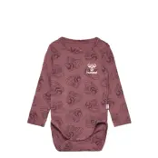 Hmlsneaker Body L/S Långärmad Bodysuit Rosa Hummel