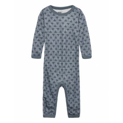 Hmlsonny Bodysuit L/S Långärmad Bodysuit Blå Hummel