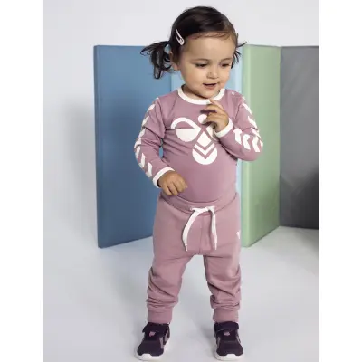 Hummel Hmlflipper Ls Bodystocking - Pink - 80