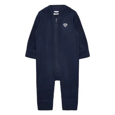 Hummel Hmlmini Fleece Zip Suit Bee Marinblå