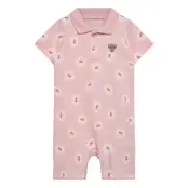 Hummel Hmlmini Reg Polo Bodysuit S/S - Pink - 80
