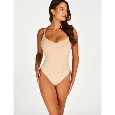 Hunkemöller Smls Hl String Body - Beige - XS