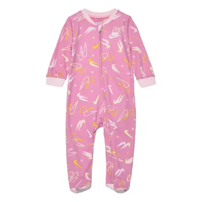 Interlock Footed Coverall Långärmad Bodysuit Multi/mönstrad Nike