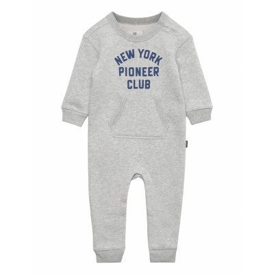 Baby Graphic -Piece Långärmad Bodysuit Grå GAP