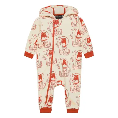 Lajka Aop Sie Långärmad Bodysuit Vit Mini Rodini