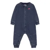 Levi's® French Terry Dye Coverall Långärmad Bodysuit Blue Levi's