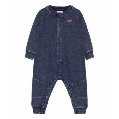 Levi's® French Terry Dye Coverall Långärmad Bodysuit Blue Levi's