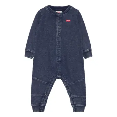 Levi's® French Terry Dye Coverall Långärmad Bodysuit Blue Levi's