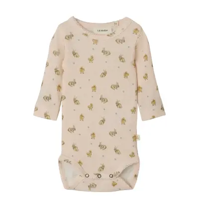 Lil'Atelier Nbflavo Kis Ls Slim Body Lil - Beige - 68
