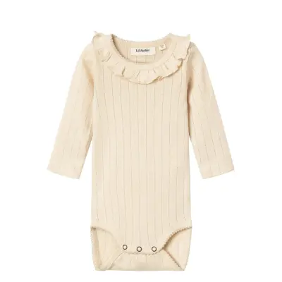 Lil'Atelier Nbfrachel Nis Ls Slim Body Lil Noos - Cream - 62