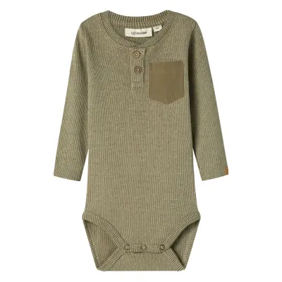 Lil'Atelier Nbmbarbar Ls Slim Body Lil - Green - 56