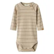 Lil'Atelier Nbmkail Ls Slim Body Lil Noos - Beige - 62